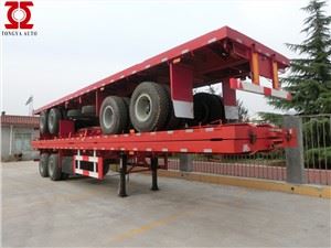 2axles Flat Bed Semi Trailer