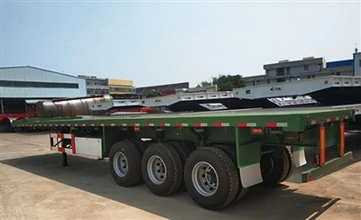 China Hot Sale 3 Axles Container Flatbed Trailer With Durable Quality
