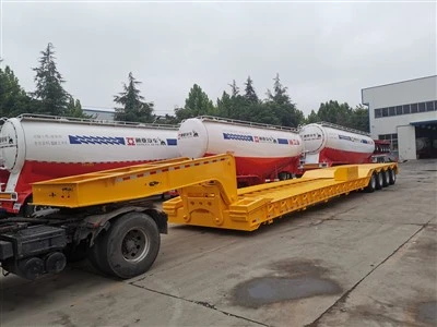 Hydraulic Gooseneck Lowbed Semi Trailer